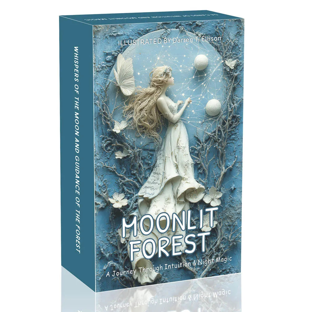 54 Cards Moonlight Forest Oracle Deck, 13x8 Cm, Discover Your True Thoughts, Wildlife Guardian Card Game, Revealing Spirituality