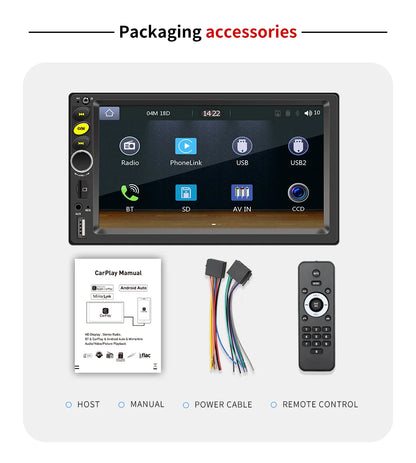 Universal 7"/9"/10“ 2DIN Android 13 4+64G Car Stereo Carplay Android Auto GPS Navigation Bluetooth FM RDS Radio WIFI Touchscreen