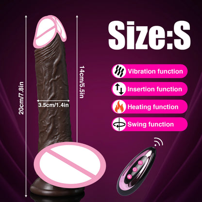 Realistic Telescopic Vibrator for Women Masturbation Anal Climax Toys Penetration Anal Thrusting Penis Dildo Sexy Adult Sex Toys