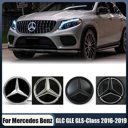 Front Grille LED Star Emblem Light Badge For Mercedes Benz GLC GLE GLS-Class 2016-2019