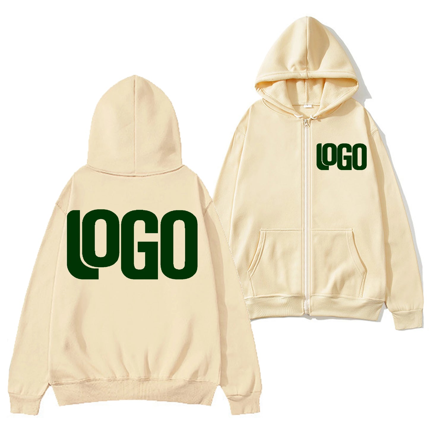 Zipper Hooded Cardigan Sweatshirt Jacket, New Fashion, Anytime, Anywhere Design Brand Logo/Custom Image Replication