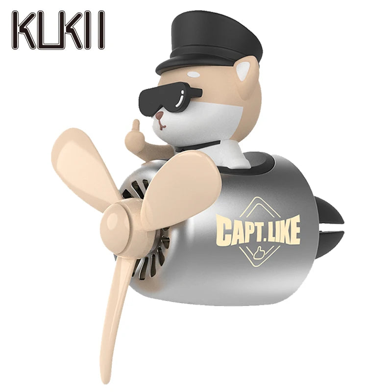 Cool Fun Rotate Propeller Husky dog pilot car air freshener vent perfume decorations accsesories fragrance diffuser ornament men