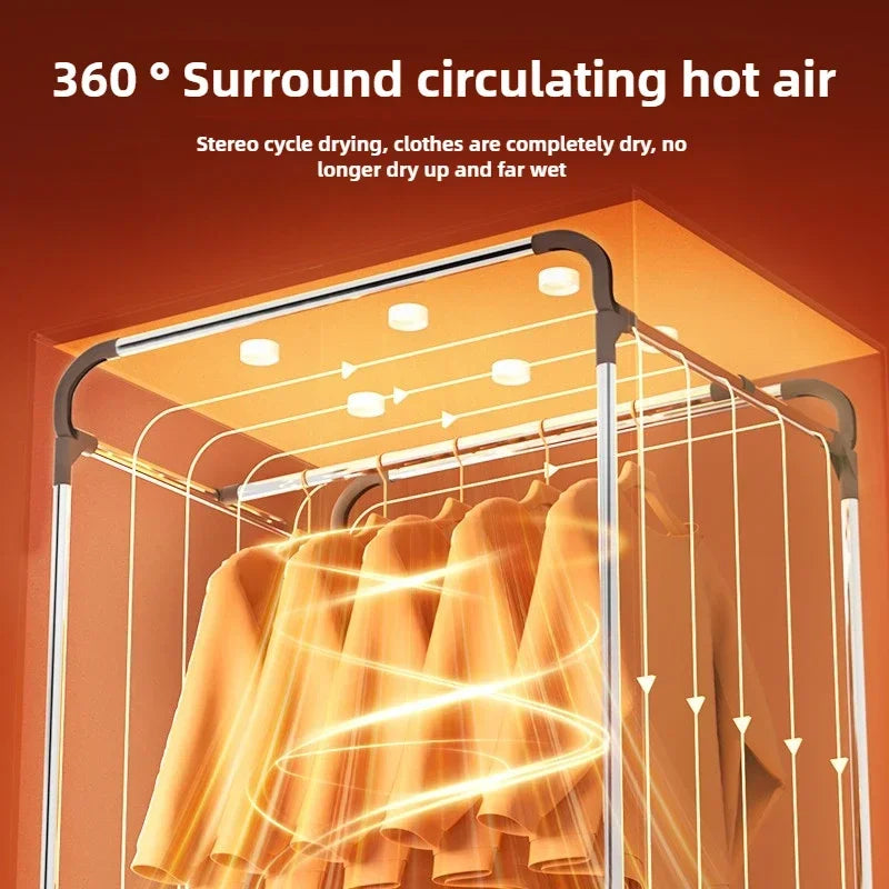 1500W electric clothes dryer new Clothes dryer Home dryer Student dormitory Small folding clothes drying machine Timing