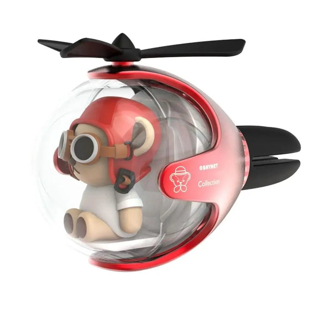 Fashion Car Aromatherapy Flying Ball Bear Car Air Outlet Creative Ornament Cute Cartoon Decor Manufacturer For Improve Car Scent