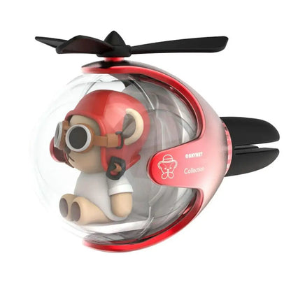 Fashion Car Aromatherapy Flying Ball Bear Car Air Outlet Creative Ornament Cute Cartoon Decor Manufacturer For Improve Car Scent