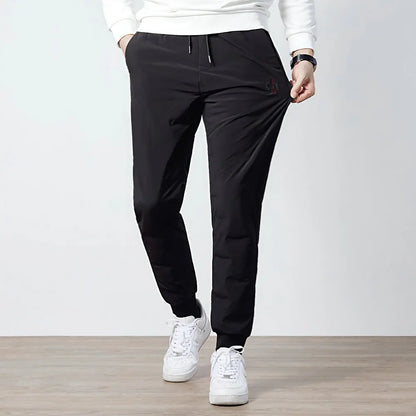 Men Lightweight Thernal Puff Down Pant Winter Chill Black Warm Trousers Adjustable Elastic Waist Underwear Cosy Menswear
