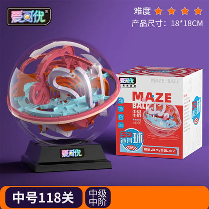3d Stereo Maze Ball Educational Toys For Children Boys Logic Thinking Training Birthday Gift Brain Teaser Game Plaything
