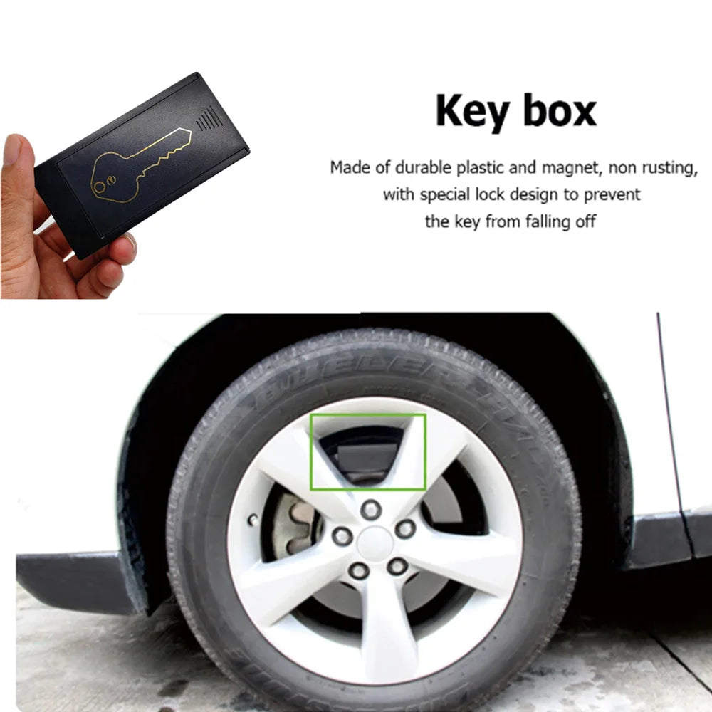 Magnetic Key Holder Under Car - Durable Plastic Spare Key Hider with Strong Magnet for Car/Home/Office - Never Locked Out