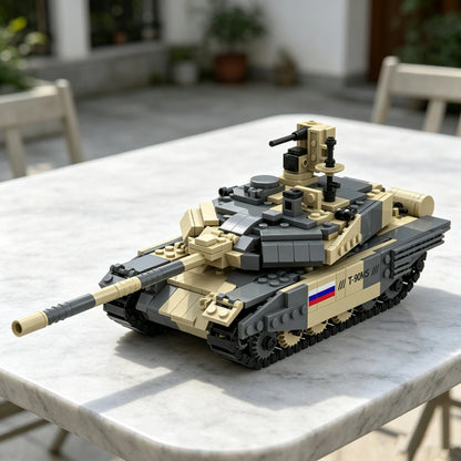 T-90MS Main Battle Tank Building Blocks Set Bricks Model Kit Camouflage Versions Assembly Armored Vehicle Toy Gift for Collector