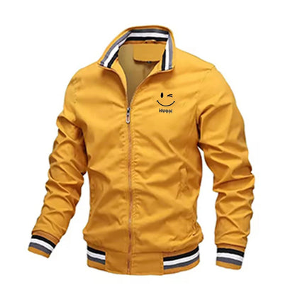2026Men's button-down casual zip-up jacket - Outdoor sport coat - Men's windproof jacket - Waterproof bomber jacket