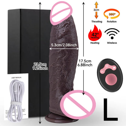 Remote Control Soft Penis Vibrator Realistic Dildo Sex Toy For Woman Telescopic Dick Toy Artificial G Spot Thrusting Sexy Toy