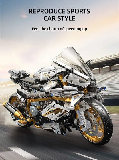 TOYLINX Alloy Motorcycle Desktop Decorations 2045PCS Racing Building Block Model  Kid Toys Christmas Easter Festive Gift Giving
