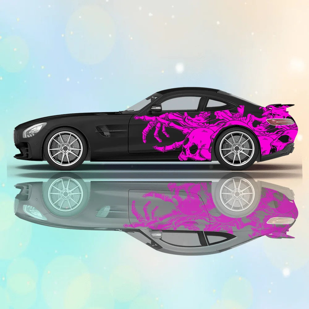 Multiple Skull Car Decals for Full Body Decoration To Cover Scratches and Protect The Car, Waterproof. Car Vinyl Wraps