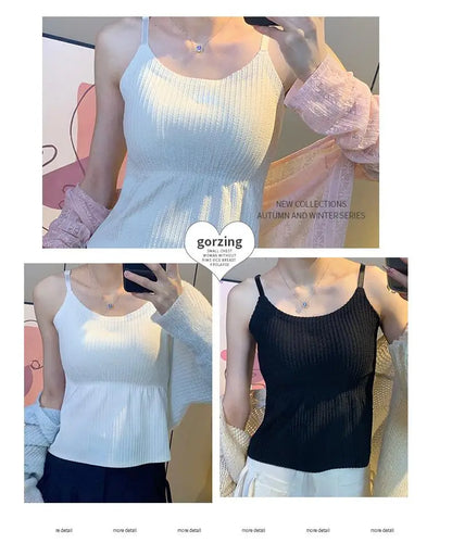 New 2025 Women's Slimming Long Tank Top Beautiful Back Bralette Innerwear Outerwear Base Layer Strap Vest Fashionable Polyest...