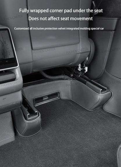 For Tesla NEW ModelYL2026 Leather Front Rear Door Sill Protector Threshold Strip Anti-kick Guard Panel Waterproof Pad Accessorie