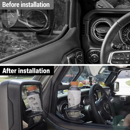 For Jeep Wrangler JL JLU 4XE 2018-2025 Gladiator JT ABS Door Cup Holder Left & Right Side Cup Holder Accessories
