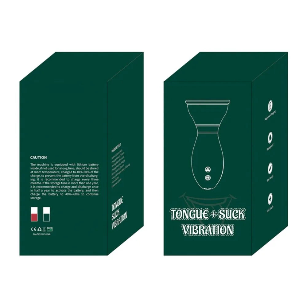 Vacuum Sucking Tongue Licking Vibrator for Women Clit Sucker Nipples Breast Massager Removable Cup Female Masturbation Sex Toy