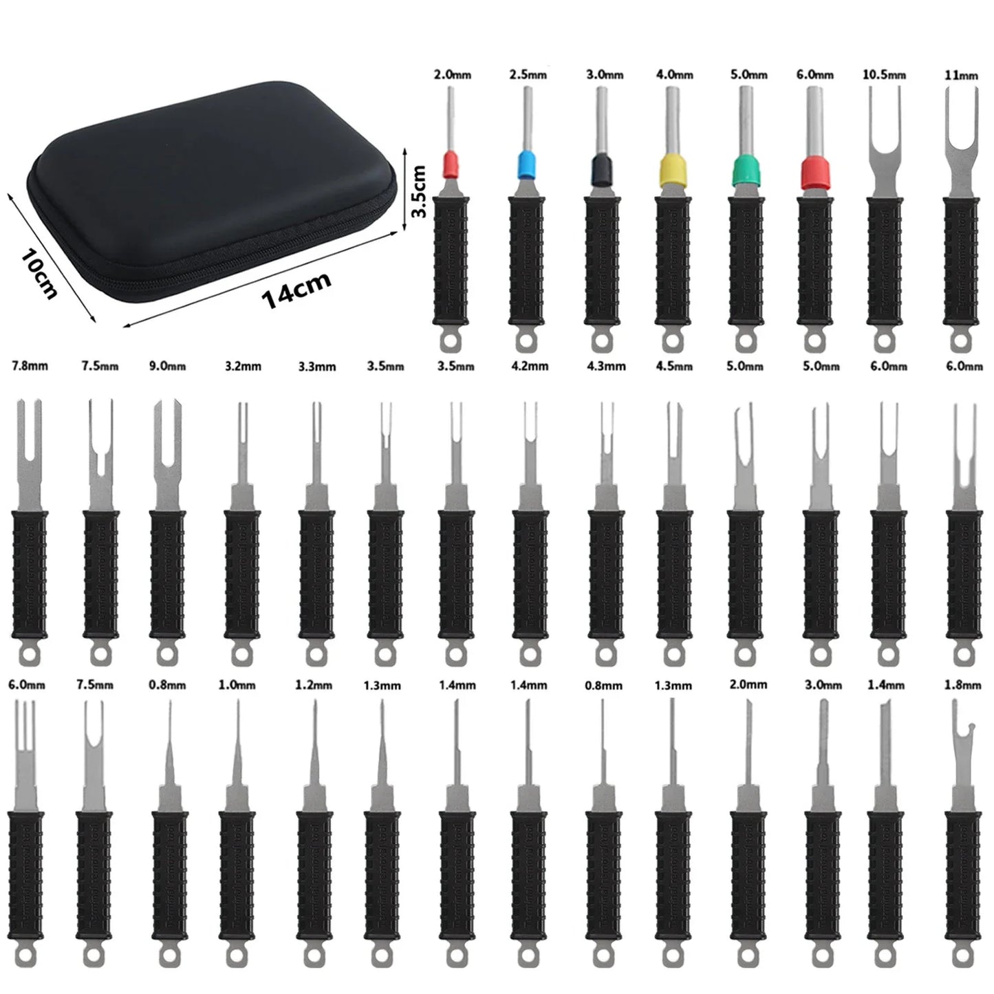 Auto Terminal Extractor Tool Kit with Storage Case Car Electrical Connector Release Tools for Vehicle Wiring Harness Repair