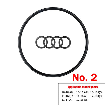 Car Styling Steering Wheel Center Logo Covers Trim Accessorie Fit  AUDI A6L Q7 Q3 Q5 A7 A5 A3 A4L A8L A8 Q5L Q8 A7 Q6 E-TRON SQ5