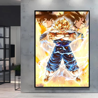 Canvas Posters Dragon Ball Goku Picture Children Gifts Home Decoration Waterproof Comics Pictures High Quality Wall Art Classic