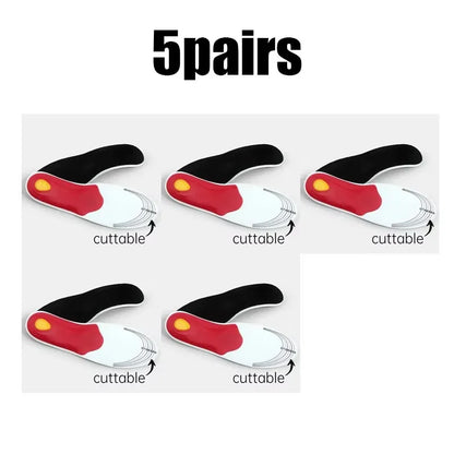 1-6pairs Orthopaedic Insoles Sole Shock-absorbing Insoles Orthopaedic with Arch Support Feet Ease of Air Movement Damping Insole