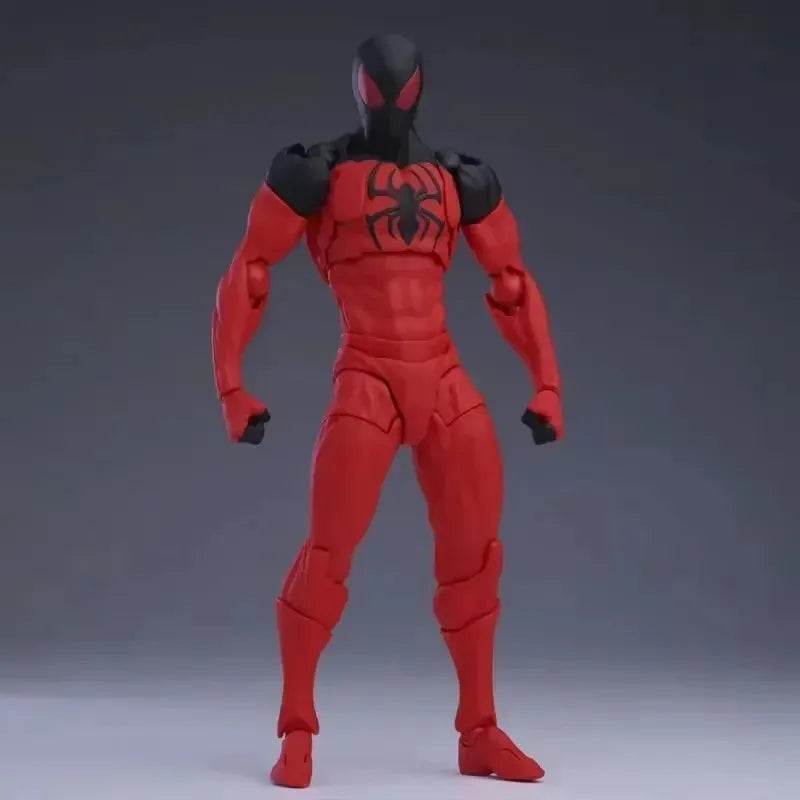 100% Original Mess Toys Spider Man Symbiote Spiderman Messtoys Black Suit Neighbor Scarlet Spider Anime Action Figure Gifts Toys