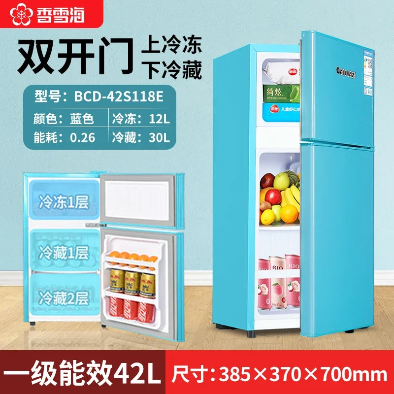refrigerator small household double door single dormitory mini first-class energy efficiency and power saving
