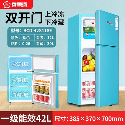 refrigerator small household double door single dormitory mini first-class energy efficiency and power saving