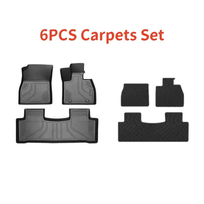 For BYD SEALION 7 2024 2025 TPE Car Floor Mats (Only RHD), All Weather Waterproof Backrest  Trunk  Frunk