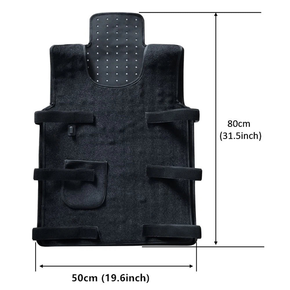 Red Light Therapy Vest for Back,Shoulder,Abdomen 660nm&850nm Infrared Light Therapy Pad Wearable Wrap Pain Relief Device