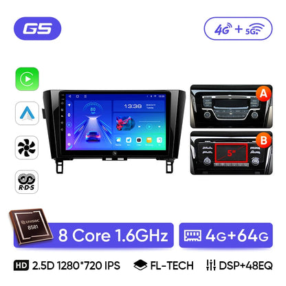 Ainavi Car Multimedia Player For Nissan X-Trail 3 T32 Qashqai J11 2 2014 2016 2018 2020 radio wireless Carplay Android Auto 2din