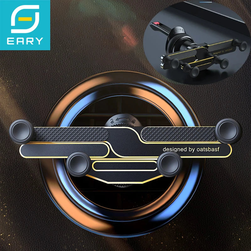 Eary Phone Holders for Your Car With Metal Hook Clip Air Vent Phone Stand Car Mount With 360°Rotating Fits for iPhone Samsung
