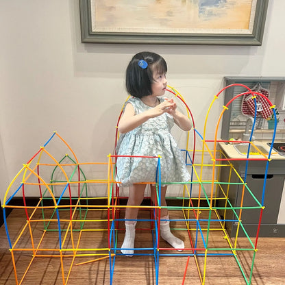 Soft Straw Magic Smart Stick Building Block Construction Puzzle Home School Children'S Toy Construction Puzzle Educational Toys