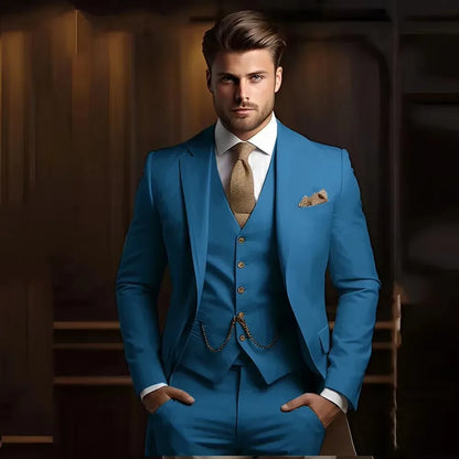 High Quality Black Men's wedding Suits Smart Cusual 3 Piece Custom Slim Fit Male Blazer Wedding Groom Tuxedos Costume Homme