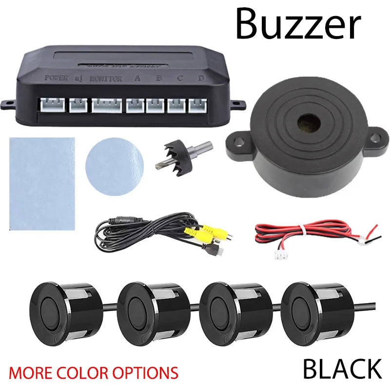 AHD CVBS Video Parking Sensor System Digital Display Auto Parktronic Car Reverse Radar Assistance Kit