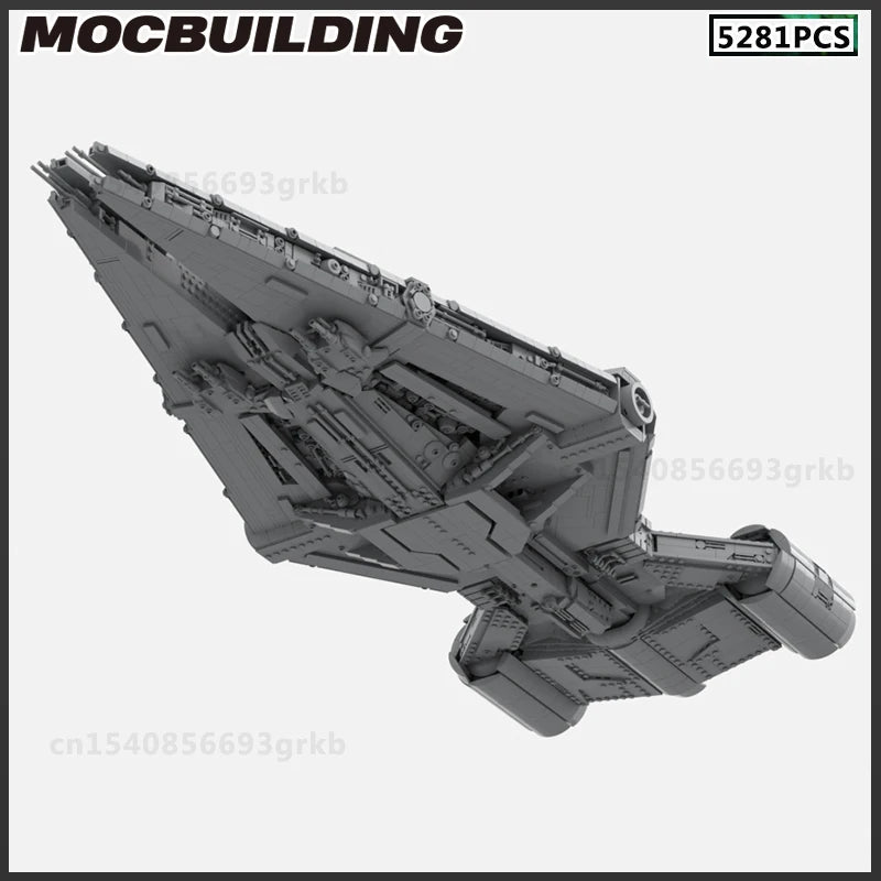 MOC Building Block Space Light Cruiser DIY Brick Model Battleship Starfighter Technology Bricks Collection Toys Xmas Gift
