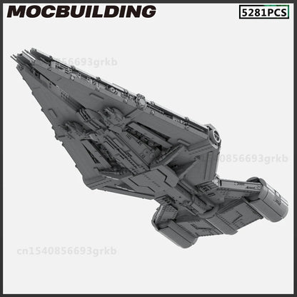 MOC Building Block Space Light Cruiser DIY Brick Model Battleship Starfighter Technology Bricks Collection Toys Xmas Gift