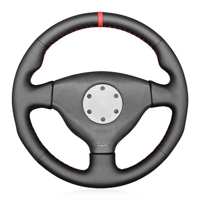 Black Faux Leather Car Steering Wheel Cover for Mitsubishi Lancer Evolution EVO VI 6 V 5 IV 4 1996-2000