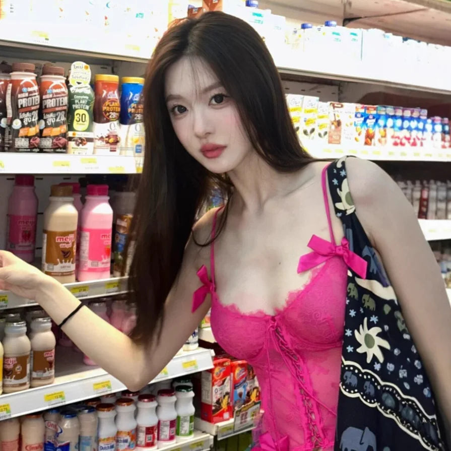 2026 New Lace Crop Top Women's Slim Fit Underwear Outerwear Short Length Plant Floral Patterned No Chest Pad Inner Wear
