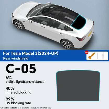 for Tesla Model 3 UP Pre-cut Car Window Privacy Tint Film Solar UV Protector Mirror Films Summer Accessories Windshield Stickers