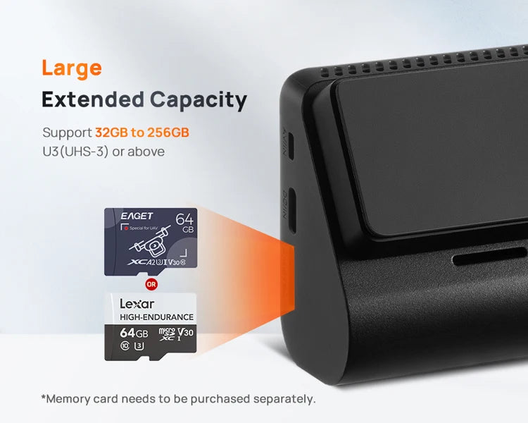 HIGH-ENDURANCE Micro SD 32GB 64GB 128GB TF Card USH-3 for 70mai 4K Dash Cam A810 A800SE A800S A510 A500S M310 S500 EAGET Card