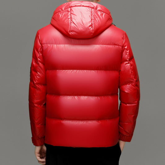 Real Good 90% White  Duck Down Parkas Coat 2025 Winter Men Thermal Warm Hooded Jacket Trendy Bright Color Duck Down Puffer Coat