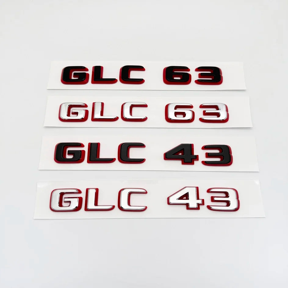 2024 New style Two tone Letters Numbers GLC43 GLC63 GLS63s Emblem for  X253 Car Trunk Nameplate Logo Sticker