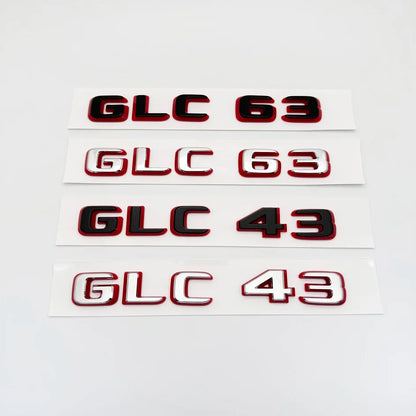 2024 New style Two tone Letters Numbers GLC43 GLC63 GLS63s Emblem for  X253 Car Trunk Nameplate Logo Sticker