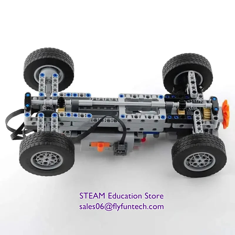 Four-wheel Drive Remote Control Car Motor Power 4WD RC Car Kit 32019 86652 Wheel Building Blocks Compatible with Legoeds RC Car