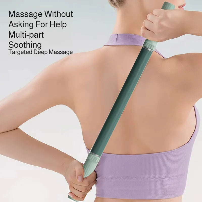 Extra Long Yoga Massage Stick, Deep Tissue Muscle Roller for Back & Leg Fascia Release, Fitness Stretching Accessory