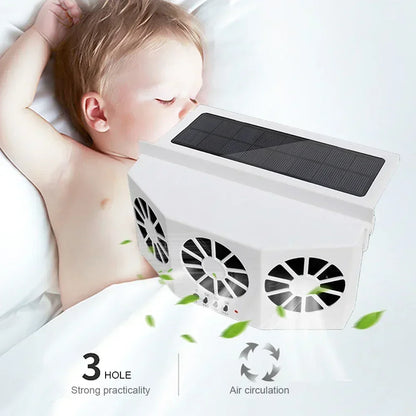 Car Exhaust Fan 3-Head Cooling Fan USB Powered Car Air Purifier Radiator Fan Window Vent Cool Ventilation Interior Accessories