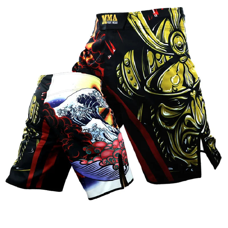 Fighter Jujitsu Sports 5-point Length Shorts Gym Jujitsu Taekwondo Thai Boxing Shorts Fighter Dress MMA Boxing Pants Size XXS-XL