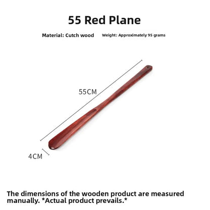 Long Wooden Shoe Horn 75cm No Bending over Scratchy Wooden Scratchy No Need to Ask for Help Home Use Shoe Care Accessories