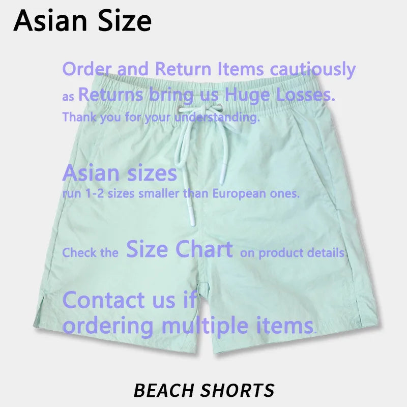 2026 Square Compass Rose Patch Italian Luxury Brand Style 3 Labels Shorts Men's Elastic Waist Drawstring 4 Inch Beach Shorts